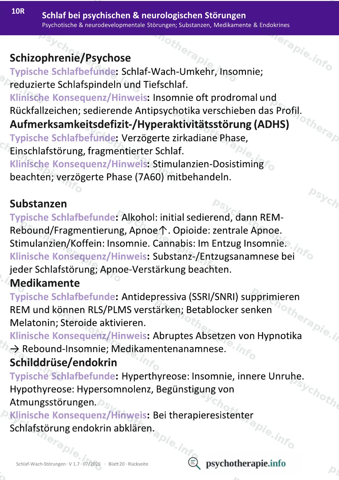 Schlaf-Wach-Störungen nach ICD-11 — Ringbuch A6