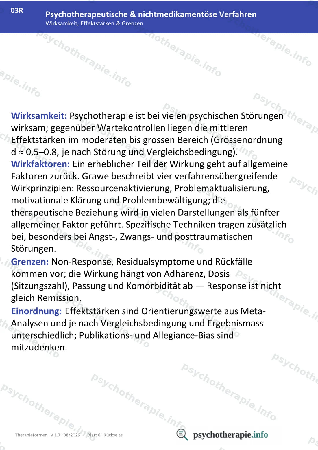 Therapieformen in Psychiatrie und Psychotherapie — Ringbuch A6
